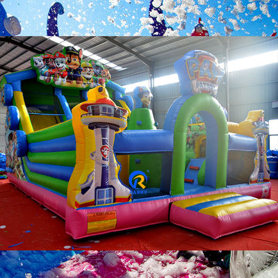 Jeux de fête pour adultes Grands pattes en PVC Patrouille gonflable Château de saut avec obstacle