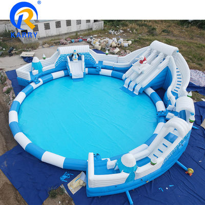 Piscine surdimensionnée ours polaire toboggan aquatique en PVC taille adulte Jouet aquatique pour 10 passagers