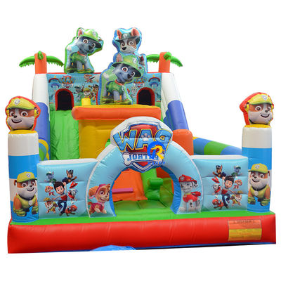Logo personnalisé Acceptable Grand toboggan gonflable Idéal pour la location de fêtes et d' événements