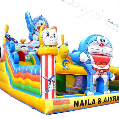 Logo personnalisé imprimé Grand château gonflable Combo Slide pour les enfants