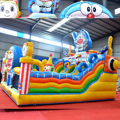 Logo personnalisé imprimé Grand château gonflable Combo Slide pour les enfants