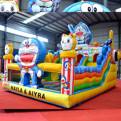 Logo personnalisé imprimé Grand château gonflable Combo Slide pour les enfants