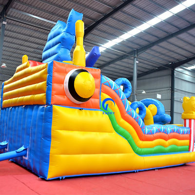 Logo personnalisé imprimé Grand château gonflable Combo Slide pour les enfants