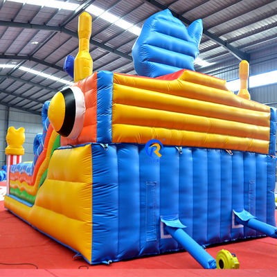 Logo personnalisé imprimé Grand château gonflable Combo Slide pour les enfants