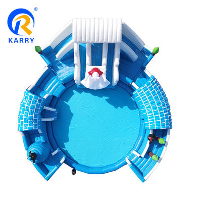 Taille personnalisée Ours polaire blanc Amusement parc aquatique Bounce House Château Slide Combo