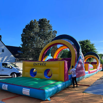 14 ans de plus Cours d'obstacles gonflables pour adultes commerciaux