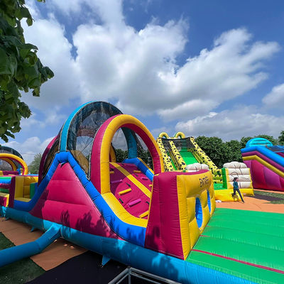 14 ans de plus Cours d'obstacles gonflables pour adultes commerciaux