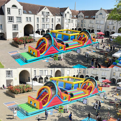 14 ans de plus Cours d'obstacles gonflables pour adultes commerciaux