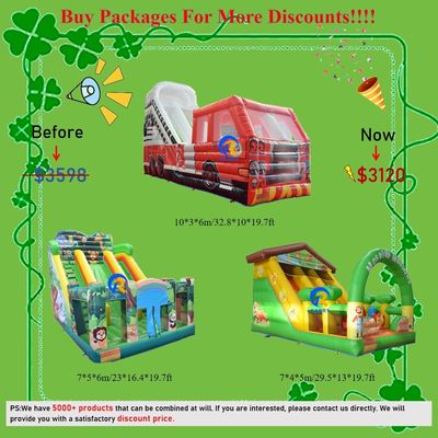 Blower inclus Maison gonflable commerciale avec glissière et piscine de château gonflable