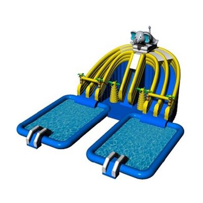 Parc aquatique gonflable personnalisé avec piscine et toboggan