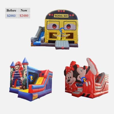 Location de soirée Petit enfant Trampoline gonflable Château gonflable avec toboggan et accessoires