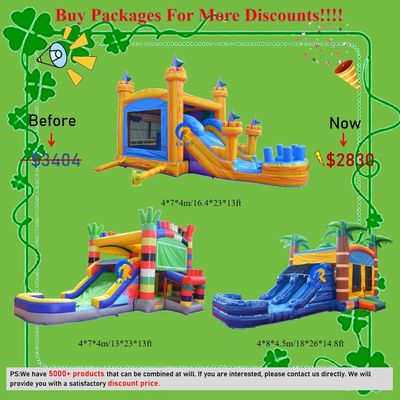 Location de soirée Petit enfant Trampoline gonflable Château gonflable avec toboggan et accessoires