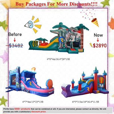 Location de soirée Petit enfant Trampoline gonflable Château gonflable avec toboggan et accessoires