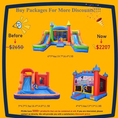 Location de soirée Petit enfant Trampoline gonflable Château gonflable avec toboggan et accessoires