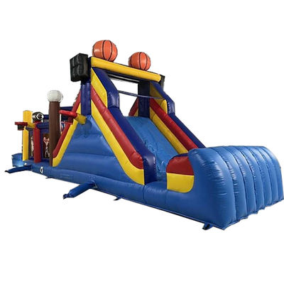 Unisexe Ball Sports Game Track Terre Plongable parcours d'obstacles avec maison de rebond et toboggan