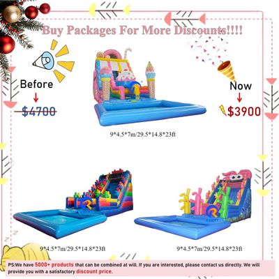 Location de soirée Petit enfant Trampoline gonflable Château gonflable avec toboggan et accessoires