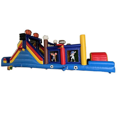 Unisexe Ball Sports Game Track Terre Plongable parcours d'obstacles avec maison de rebond et toboggan