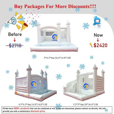 Château gonflable en PVC avec diapositive Thème jungle de qualité commerciale Taille personnalisée
