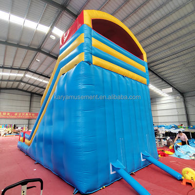 Jeux gonflables pour enfants Location de fêtes commerciales Glissière pneumatique à double voie en PVC
