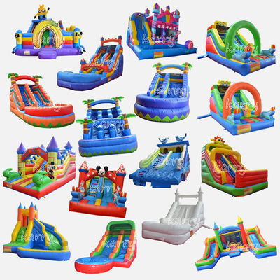 Logo de broderie 3D Parc d'attractions commerciaux de la cour intérieure toboggans secs avec collection de piscine