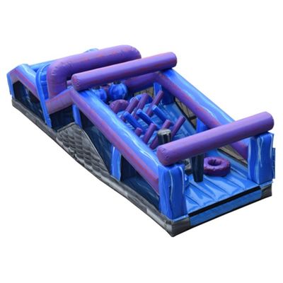 Cours d'obstacles en tunnel gonflable commercial Excitant défi de saut pour adultes