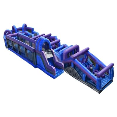 Cours d'obstacles en tunnel gonflable commercial Excitant défi de saut pour adultes