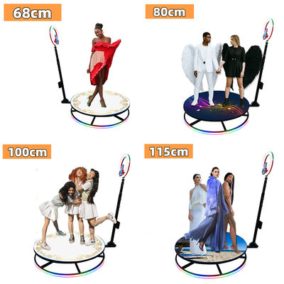 Photo booth à miroir magique en verre chaud de 45 kg avec fonction de rotation automatique sans fil