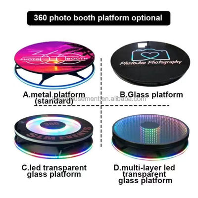 Photo booth à miroir magique en verre chaud de 45 kg avec fonction de rotation automatique sans fil
