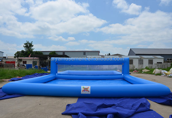 Découvrez la piscine de volley-ball gonflable commerciale avec les accessoires inclus