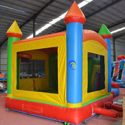 Maison gonflable en PVC de couleur personnalisée avec combo de diapositives