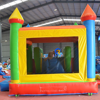 Maison gonflable en PVC de couleur personnalisée avec combo de diapositives