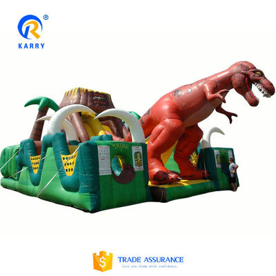 Jurassic Dinosaur Park Fête Location de terrain de jeux en plein air Parcours d'obstacles gonflable