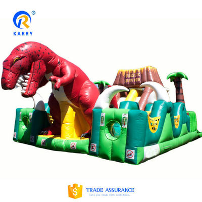 Jurassic Dinosaur Park Fête Location de terrain de jeux en plein air Parcours d'obstacles gonflable