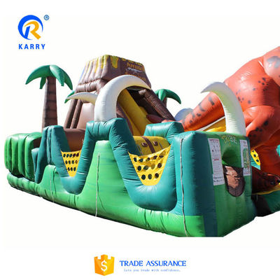 Jurassic Dinosaur Park Fête Location de terrain de jeux en plein air Parcours d'obstacles gonflable
