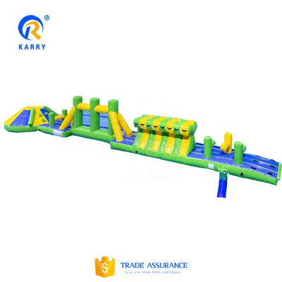 Certifié CE 16m Aqua Run Course Obstacle personnalisé Design coloré pour le parc aquatique