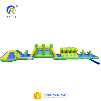Certifié CE 16m Aqua Run Course Obstacle personnalisé Design coloré pour le parc aquatique