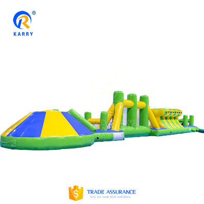 Certifié CE 16m Aqua Run Course Obstacle personnalisé Design coloré pour le parc aquatique