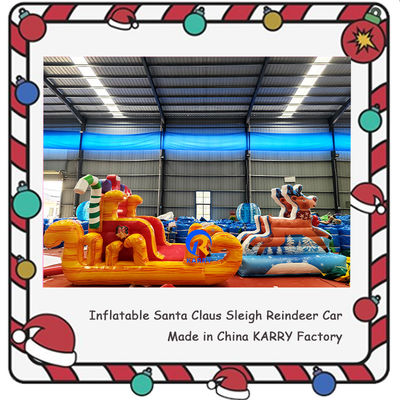 Unisexe château gonflable portable de Noël traîneau gonflable pour la fête des enfants