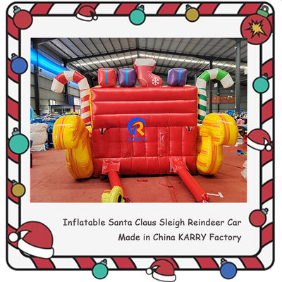 Unisexe château gonflable portable de Noël traîneau gonflable pour la fête des enfants