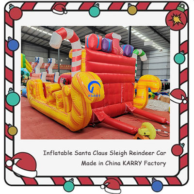 Unisexe château gonflable portable de Noël traîneau gonflable pour la fête des enfants