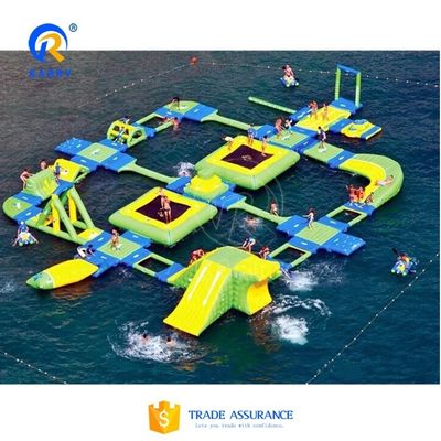 Parcs aquatiques commerciaux équipement flottant parc aquatique gonflable avec impression numérique