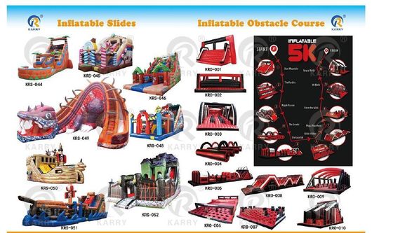 Course d'obstacles gonflable avec certification CE EN14960 et conception portable