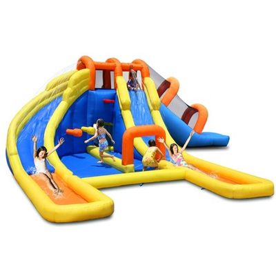 Entretien flottant en eau pour enfants Parque de toboggans avec piscine et éclaboussures