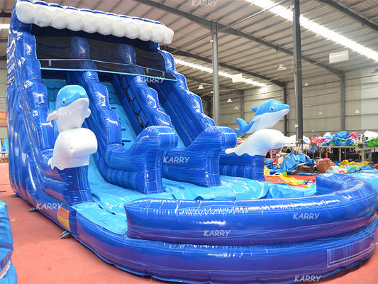 Grands enfants gonflable à l'eau double diapositive N-diapositive avec impression numérique et souffleur