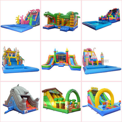 Logo personnalisé Parc aquatique gonflable en PVC Slide N Slip pour les grands enfants amusement sans fin