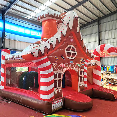 Parc d'attractions de Noël Commercial Bouncy Castle Combo Course d'obstacles gonflable toboggan à sec