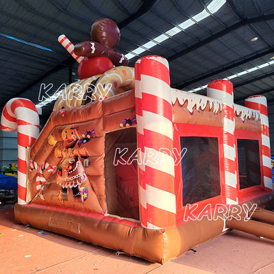Parc d'attractions de Noël Commercial Bouncy Castle Combo Course d'obstacles gonflable toboggan à sec