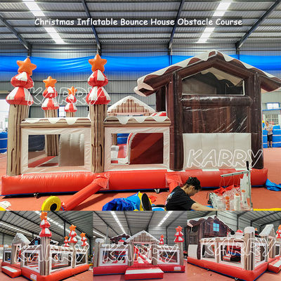CE/EN71/EN14960 Certifié maison gonflable de Noël pour enfants