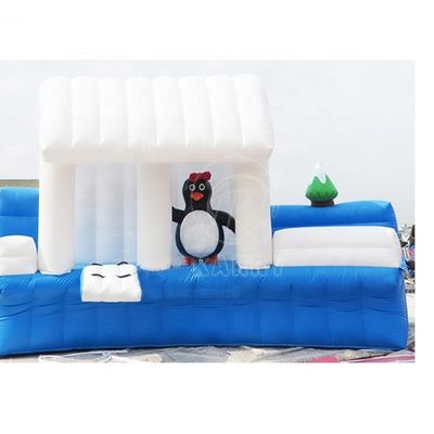 Piscine surdimensionnée Ours polaire monde gonflable avec des toboggans à eau personnalisés
