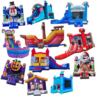 Château gonflable pour enfants certifié CE/EN71/EN14960 avec zone de glissement et de saut